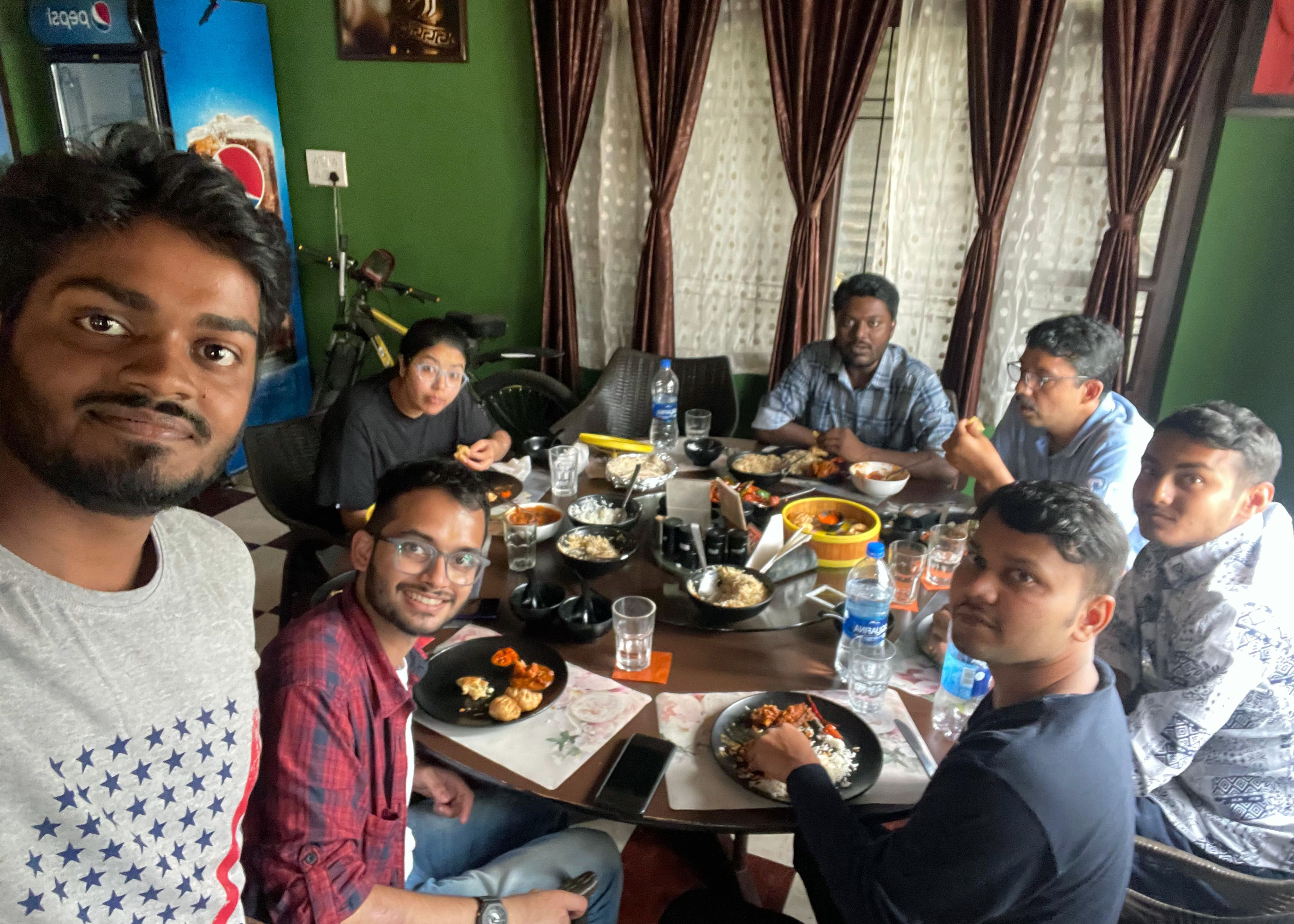Group lunch at taste of tibet dharamshala